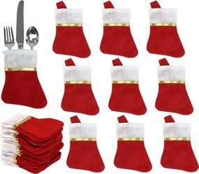 img 4 attached to 🧦 25 Mini Christmas Stockings by Iconikal: Festive 24-Pack of Holiday Decorations