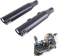 🔥 sharkroad black 3.0 slip-on exhaust pipes for 2014-up harley sportster | upgraded muffler with no-baffle design | enhance sound for iron 883, sportster 1200 and other sportster exhaust models logo