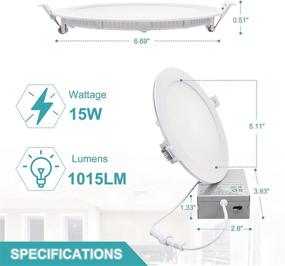 img 2 attached to 🔆 Enhance Your Space with Ultra Thin 2700K 5000K Selectable Downlight Brightness