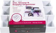 📦 organize your dies and stamps efficiently with desk maid dsst-6697 totally tiffany-die and stamp organiser, one size, white logo
