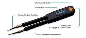 img 2 attached to 🔍 LCR Research Pro1 Plus - High Precision 100KHz LCR Meter with 0.1% Accuracy, LED Tester, ESR Meter, Smart SMD Tweezers, and Spare Test Tips