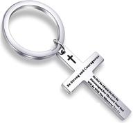 🔑 qiier christian keychain for brave, resilient boys - elegant jewelry logo