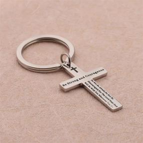 img 1 attached to 🔑 QIIER Christian Keychain for Brave, Resilient Boys - Elegant Jewelry