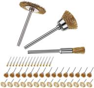 45-piece gold brass wire brushes wheel cup pen brush set polishing attachment kit for dremel grinder rotary tools logo