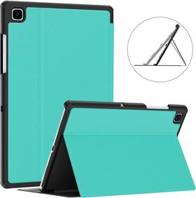 img 4 attached to 📱 Sleek Cyan Case for Samsung Galaxy Tab A7 10.4 Inch Tablet 2020 - Premium Shockproof Stand Folio Case with Multi-Viewing Angles and Hard TPU Back Cover [SM-T500/T505/T507]