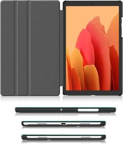 img 2 attached to 📱 Sleek Cyan Case for Samsung Galaxy Tab A7 10.4 Inch Tablet 2020 - Premium Shockproof Stand Folio Case with Multi-Viewing Angles and Hard TPU Back Cover [SM-T500/T505/T507]