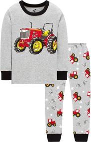 img 3 attached to CoralBee Rocket Airplane Sleepwear: 4-Piece Pajama Set for Boys and Girls