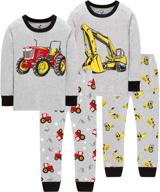 coralbee rocket airplane sleepwear: 4-piece pajama set for boys and girls logo