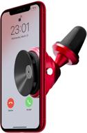 📱 suction cup car phone holder mount, [2021 update] 2 in 1 car vent and dashboard phone holder for universal 360° rotation, compatible with all iphone & android cell phones - red logo