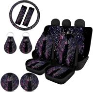 upetstory angel wing print car seat covers for women purple logo
