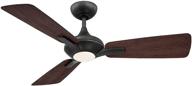 🌀 mykonos indoor and outdoor 3-blade smart ceiling fan 52in bronze dark walnut: ultimate comfort and control with led light kit and remote логотип