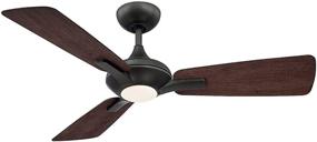 img 4 attached to 🌀 Mykonos Indoor and Outdoor 3-Blade Smart Ceiling Fan 52in Bronze Dark Walnut: Ultimate Comfort and Control with LED Light Kit and Remote