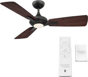 img 3 attached to 🌀 Mykonos Indoor and Outdoor 3-Blade Smart Ceiling Fan 52in Bronze Dark Walnut: Ultimate Comfort and Control with LED Light Kit and Remote