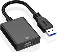 🔌 sengkob usb to hdmi adapter, usb 3.0/2.0 to hdmi 1080p video graphics cable converter with audio for pc laptop projector hdtv. compatible with windows xp, 7, 8, 8.1, and 10 logo