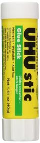 img 1 attached to 🖌️ UHU 99655 Clear/White Glue Stick, 1.41 oz, Pack of 6