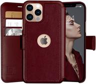 lupa iphone 11 pro wallet case -slim iphone 11 pro flip case with credit card holder cell phones & accessories logo