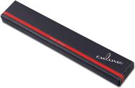 culina 8-inch nonstick carbon steel sushi knife: a black-handled essential with sheath logo