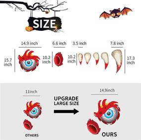 img 1 attached to Декорации в виде лица Хэллоуина: превратите свое открытое пространство в ужасающее место со зловещими большими глазами, клыками и носом. 👻