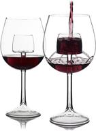 🍷 sommelier aerating wine glasses by chevalier collection: enhance wine aeration with built-in aerator - set of 2 glasses логотип