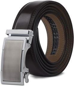 img 4 attached to Classy and Authentic: HYRISON Genuine Leather Automatic Buckle Black Men's Accessories