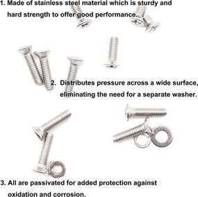 img 1 attached to 🔩 304 Stainless Steel cSeao 340pcs Flat Phillips Head M3 Screws Nuts Washers Assortment Kit, M3x30mm/ 35mm/ 40mm/ 45mm/ 50mm: High-Quality Stainless Steel Screws and Nuts Assortment Kit