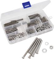 🔩 304 stainless steel cseao 340pcs flat phillips head m3 screws nuts washers assortment kit, m3x30mm/ 35mm/ 40mm/ 45mm/ 50mm: high-quality stainless steel screws and nuts assortment kit logo