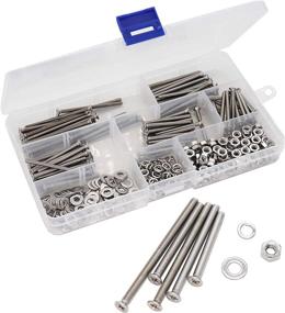 img 4 attached to 🔩 304 Stainless Steel cSeao 340pcs Flat Phillips Head M3 Screws Nuts Washers Assortment Kit, M3x30mm/ 35mm/ 40mm/ 45mm/ 50mm: High-Quality Stainless Steel Screws and Nuts Assortment Kit