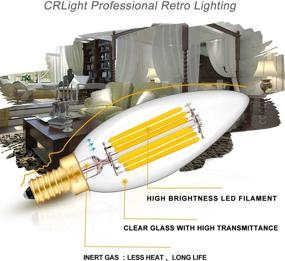 img 3 attached to 💡 CRLight Candelabra Dimmable Equivalent Torpedo: Effortlessly Elegant Lighting Solution
