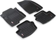 🚗 rugged ridge 12987.27 front/rear floor liner, black for 2007-2017 jeep compass / patriot logo