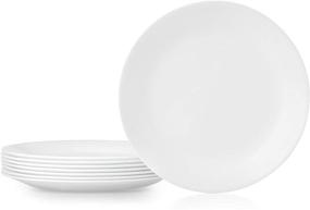 img 4 attached to 🍽️ Corelle Winter Frost White Dinner Plates - 8-Piece Set