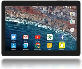 img 4 attached to 10-дюймовый планшет на Android 10 OS - сертифицированный Google от Azpen с IPS-дисплеем 1280 x 800 HD, 2 ГБ оперативной памяти, 32 ГБ встроенной памяти, двойной камерой, четырехъядерным процессором, Bluetooth и GPS.