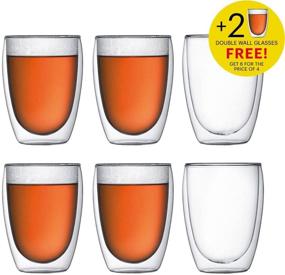 img 3 attached to Bodum Pavina Double Wall Insulated Glasses, Clear 12 Oz. (6-Pack) - Reviews & Best Deals