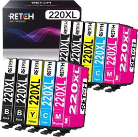 img 4 attached to 🖨️ RETCH 220 XXL Remanufactured Ink Cartridge Set - Compatible with Epson 220XL 220 XL - Expression Home XP-320 XP-424 XP-420 - Workforce WF-2760 WF-2750 WF-2630 WF-2650 WF-2660 - Inkjet Printer - Pack of 10