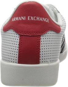 img 2 attached to Armani Exchange Leather Sneaker White