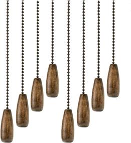 img 4 attached to Orgrimmar 8PCS Ceiling Fan Pull Chains - Wooden Pull Chain Extension for Ceiling Light Lamp and Fan Chains