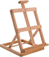 🎨 u.s. art supply venice heavy duty tabletop wooden h-frame studio easel - adjustable beechwood painting and display easel, holds up to 23" canvas, portable sturdy table desktop holder stand for artists logo