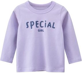 img 3 attached to OFIMAN Toddler T Shirt Crewneck Years - White Girls' Clothing: Affordable, Stylish, and Comfortable