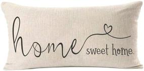 img 1 attached to 🏡 MFGNEH Home Sweet Home Quotes Farmhouse Pillow Covers 12x20 Inch - Adding Cozy Flair to your Home Decor, Perfect Housewarming Gift!