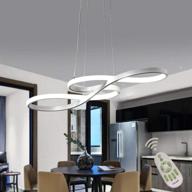 💡 contemporary led acrylic chandelier: dimmable, color & brightness adjustable pendant light for dining room, bedroom, living room - remote control, 3000k~6500k logo