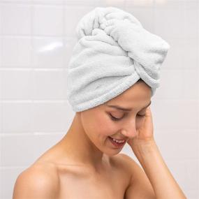 img 3 attached to 👑 Nano Towels Hair Drying Wrap: The Ultimate Solution for Fine, Delicate, Thinning, Curly, and Frizzy Hair Drying - Replacing Hair Dryers, Cotton Bath Towels & Microfiber Cloth. One Size Fits All 1-Wrap!