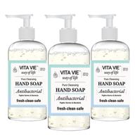 🧼 vita vie hand soap 3-pack - 8 oz each - alcohol-free, paraben-free, sulfate-free - made in usa logo