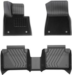 img 4 attached to 3W Floor Mats Compatible For BMW 3 (BMW3 SeriesF30/F31 With Front CarpetMats On Top) 2013-2018