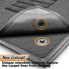 img 1 attached to 3W Floor Mats Compatible For BMW 3 (BMW3 SeriesF30/F31 With Front CarpetMats On Top) 2013-2018