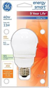 img 1 attached to 💡 GE Lighting 47486 Energy Smart CFL 11W (40W equivalent) 500 Lumens A17 Light Bulb - Medium Base, 1-Pack