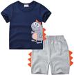 knnimorning tees outfits dinosaur two piece boys' clothing for clothing sets logo