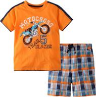 little bitty summer cotton clothing boys' clothing : clothing sets logo