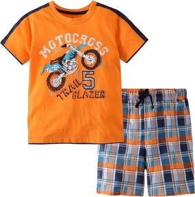 img 4 attached to Little Bitty Summer Cotton Clothing Boys' Clothing : Clothing Sets