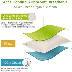 img 3 attached to Silver Technology Acne Pillowcase - Promotes Clean Skin During Sleep, 1 Standard Bamboo Pillowcase (1 pc)