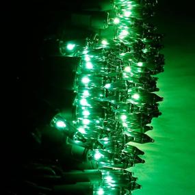 img 3 attached to 200 Counts 44.6ft Christmas String Lights - 2 Sets of 100-Count Waterproof Green Wire Lights for Indoor and Outdoor Party, Home, Lawn, and Christmas Decor