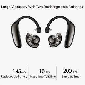 img 1 attached to 🎧 Спортивные беспроводные наушники True Cordless с Bluetooth 5.0 | HD стерео шумоподавляющие наушники для тренировок при беге, велосипедных прогулках, упражнениях | Беспроводные спортивные наушники